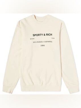Sporty & Rich Health Club Crew Neck Sweatshirt